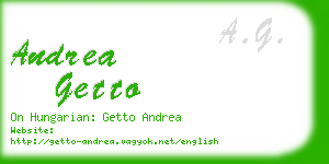 andrea getto business card